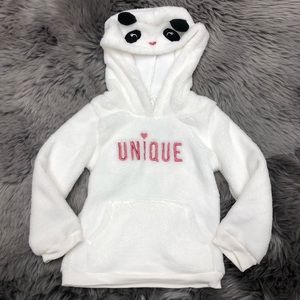 Carter’s | Girl’s Hood Art "Unique" Hoodie | Panda Design | White | Size 2T